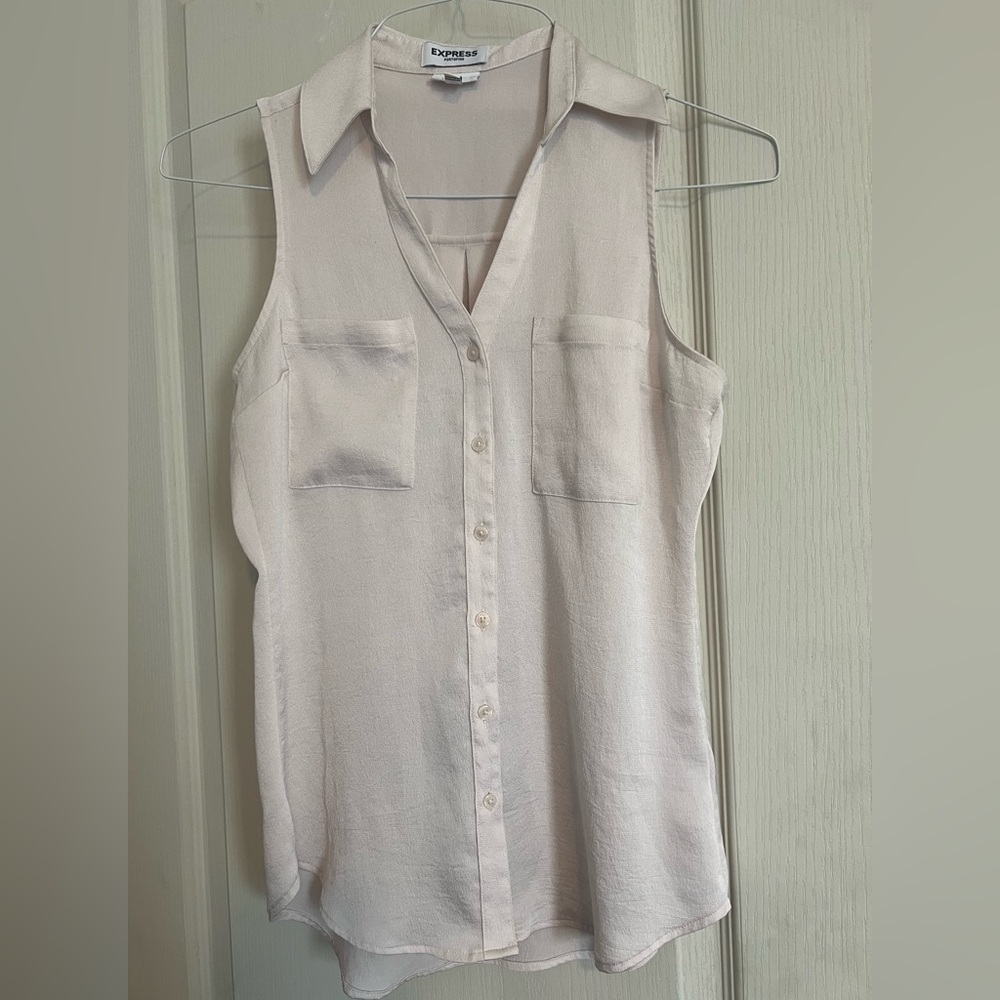 Express light pink Sleeveless Portofino Blouse size XS
